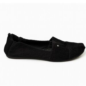 Madlove Shoes Womens Crochet Ballet Flats Slip On Black Fabric Casual Comfort 8